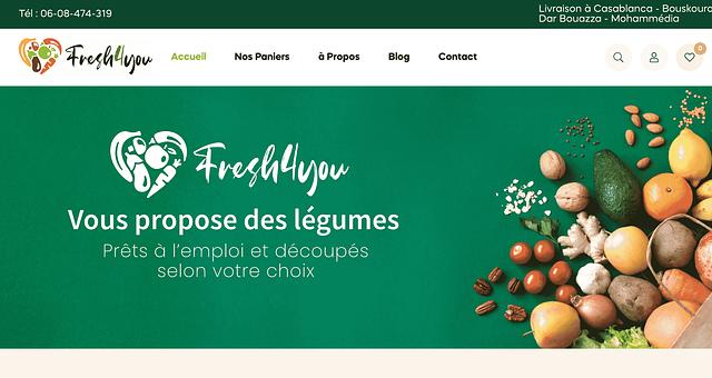Site E-commerce : Fresh4u par novazone