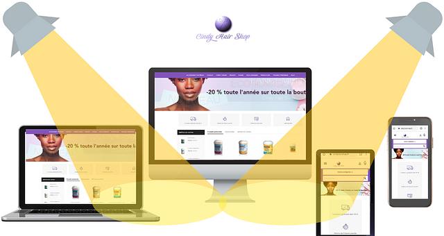 Site e-commerce de la société : cindy hair shop par Cédric Lasson