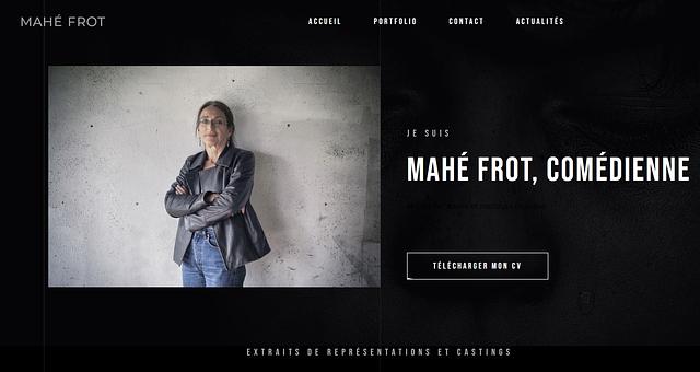 Site portfolio et CV actrice/comédienne par Anaïs Ramalho