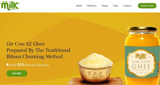 Bhilwaramilk (Vente en ligne de produits laitiers) par Skathub