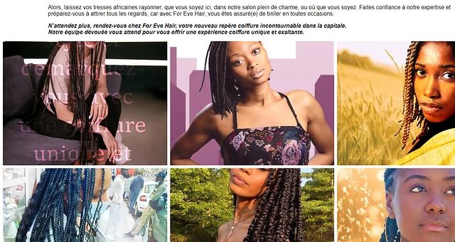 Marketing, Design et Infogérance de For Eve Hair par Josué Diagathe
