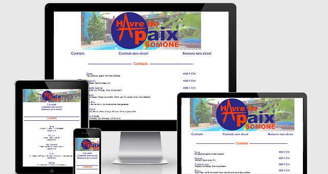 Développement menu digital par Hortense Lemaire