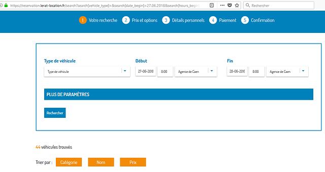 Site de reservation de voiture par Spainchaud