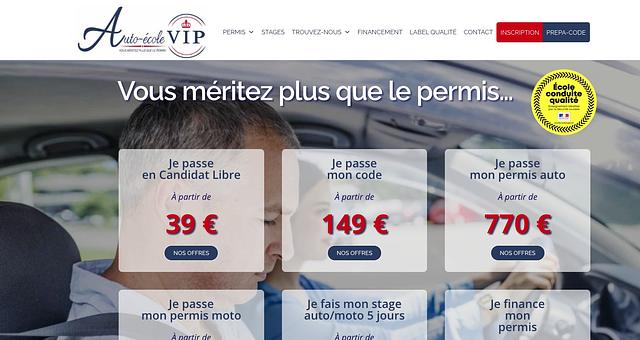 Site vitrine Auto-écoles par Sandrine Moueza