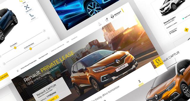 UX/UI Renault private leasing benelux par The Big Bad Wolf