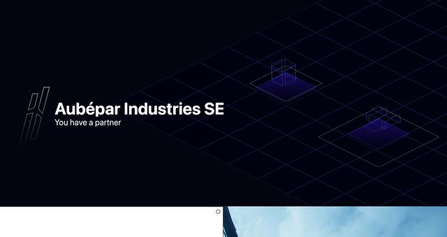 Site web Aubépar Industries SE par blueshape-io