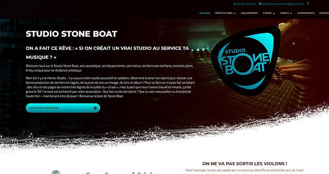 Site web du Studio Stone Boat par Vincent Vincent Sahuc