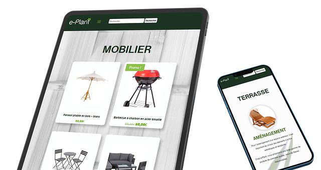 Conception du site e-commerce e-Plant par Angélica Verguet