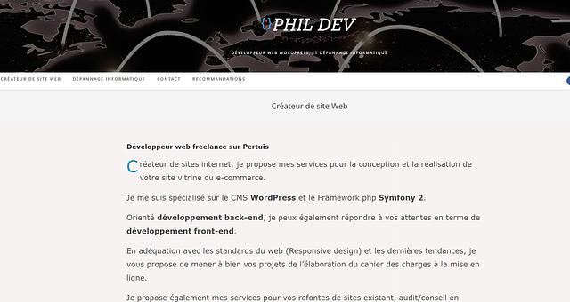 Création de mon site Web par Philippe Dupoux