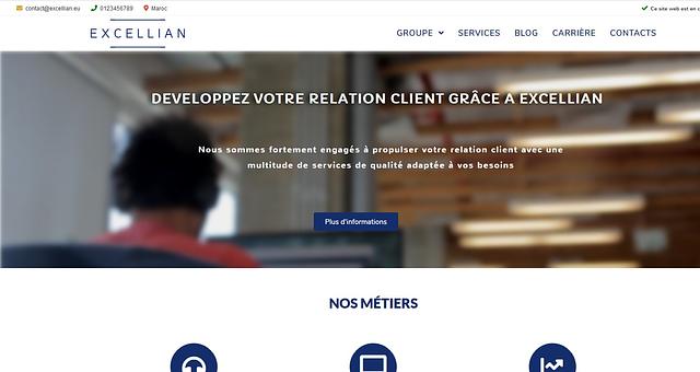Site vitrine Call Center par Jawad Ahmindache