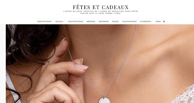 Site e-commerce de bijoux par Angelique Perrin