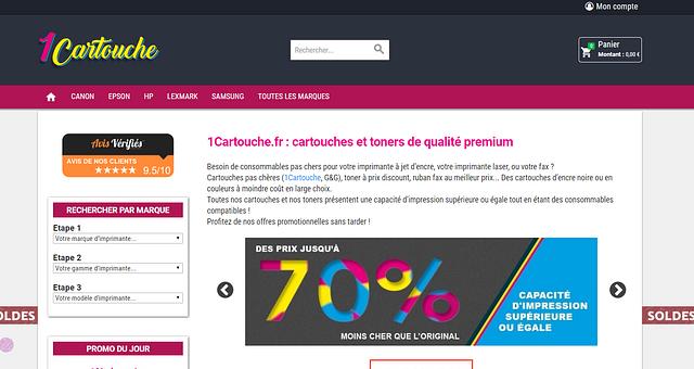 1Cartouche.fr : Vente de cartouches et toners par Breizhify