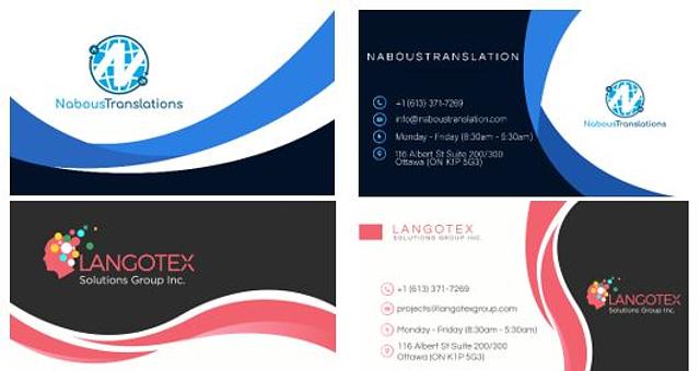 Carte de visite par langotex.ca