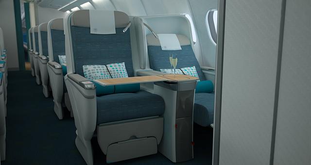 interieur cabine business 3D par simu3d