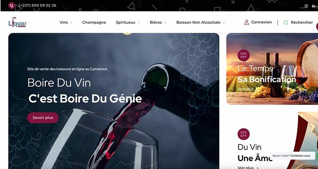 Création du site web de vente en ligne Liquor par rapidos-agence-web