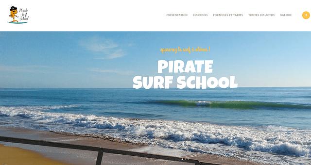 Pirate Surf School - refonte site web par Guillaume Normandin