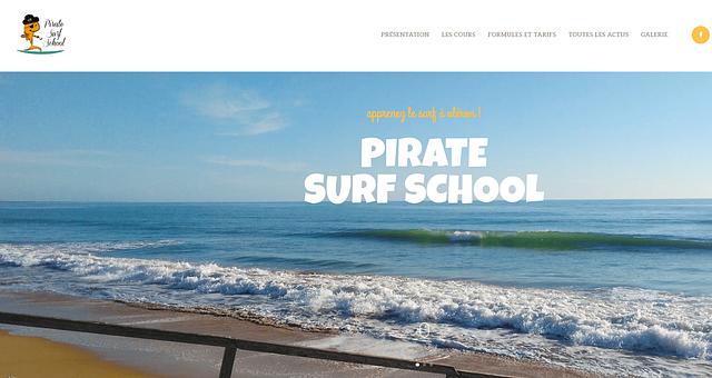 Pirate Surf School - refonte site web par Guillaume Normandin