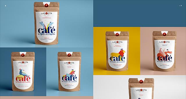 identité visuelle et packaging d'une gamme de café par Aliénor Ouvrard
