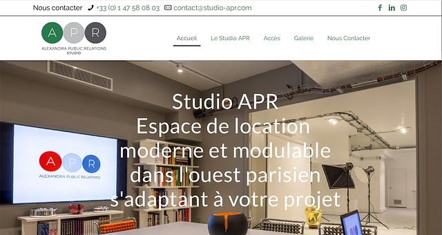 Site vitrine de location studio par Aboutyouandco