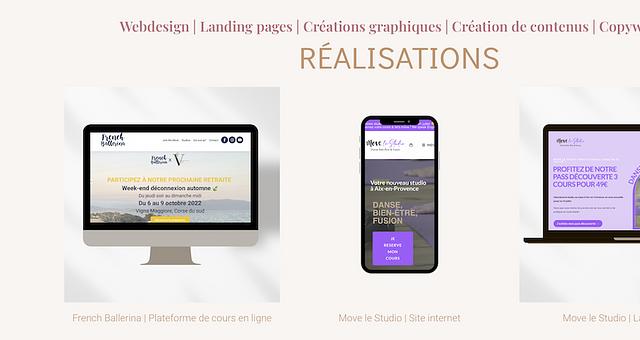 Mes réalisations par Angéline Lanoix