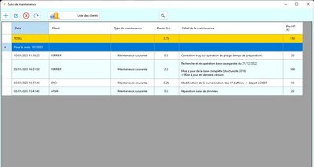 Suivi de maintenance par Vincent Chanut
