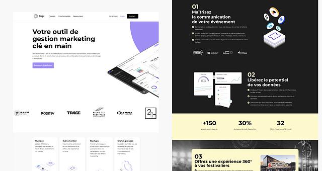 Site vitrine - Gigz par Anais Lebedel