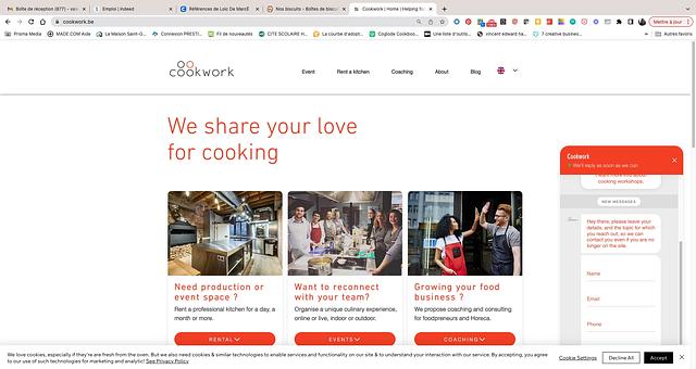 Boutique de cours et location de salles de cuisine par Loic De MarcÉ