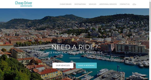 Création du site de réservation de chauffeur VTC par strobag-media