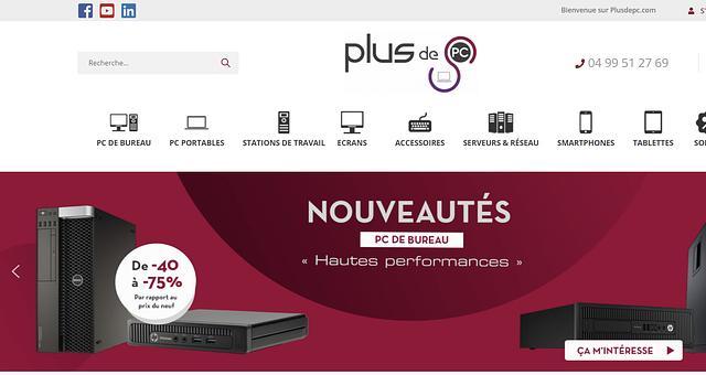 Site E-commerce Plusdepc par CodeLines