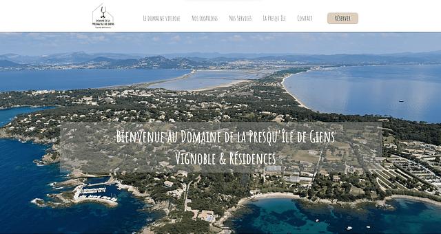 Création site internet Vignoble & Résidences par Tony Lombard