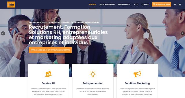 Réalisation du site Corban Consulting Performance  par MyAgency-mg