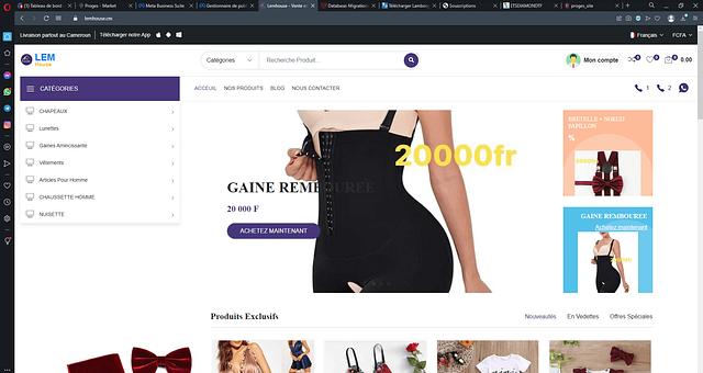 site web pour entreprise e-commerce par Soh Kengne Julio