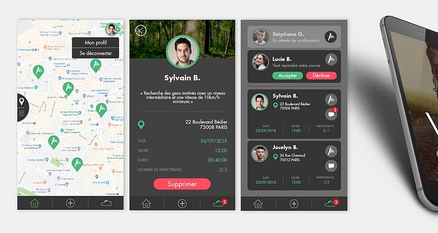 Application WERUNNING par Amandine Curien