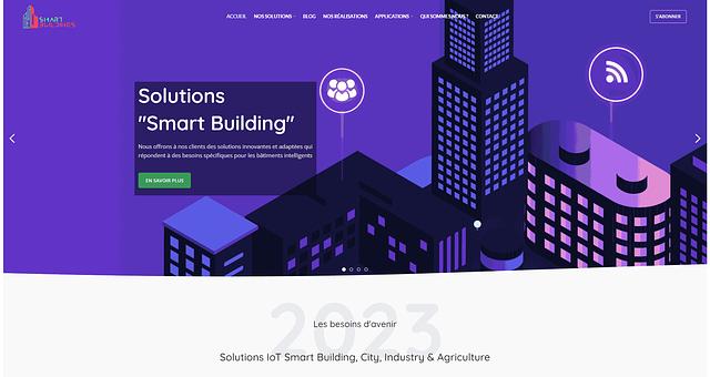 Site vitrine pour SmartBuildings par Envysuel