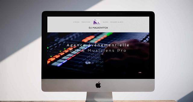 Site vitrine - DJ MALKOVITCH par Pauline Cheyrouze