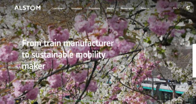 Refonte complète du site web corporate d'Alstom par Stéphane Quantin