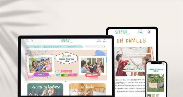 Site Internet : Boutique Kid's and family par Justine Planchon