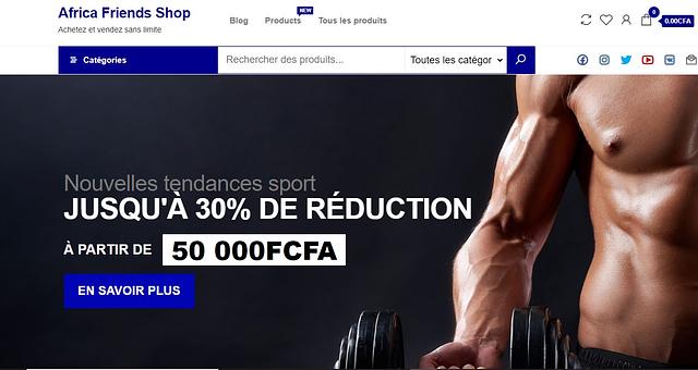 Création d'un boutique de fitness par Jean-Marc Emmanuel  Dansi