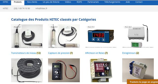 Site internet de la société HITEC par 1ere-page