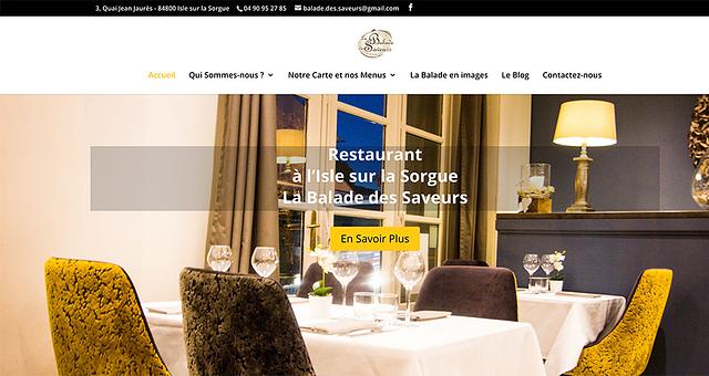 Site Vitrine Restaurant La Balade des Saveurs par jufournier