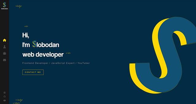 Slobodan React Portfolio par Nicolas Lalane