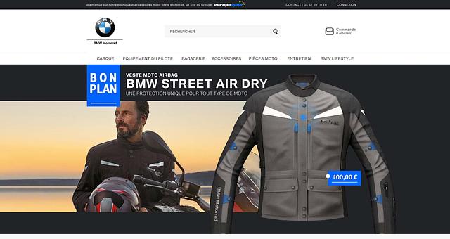 Accessoires BMW Moto e-Commerce par Jeremiah