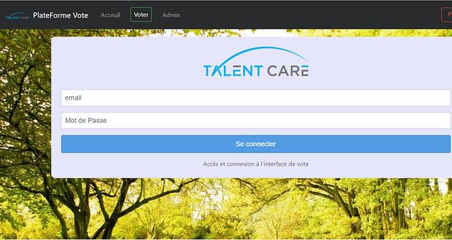 Plateforme web dédiée au vote électronique par TalentCare