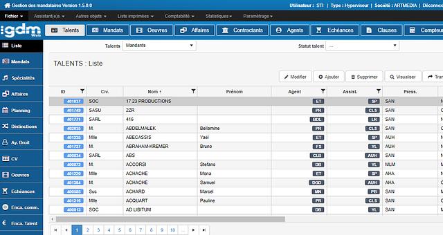 Gestion des mandataires par Ste. Dev-Newtech