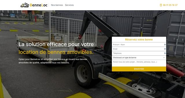 Site de location de benne par DR-Digital