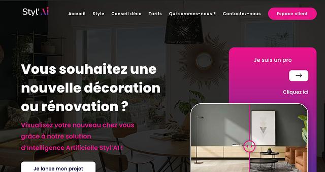 Création du site internet StylAI par Eric Parlaoz 