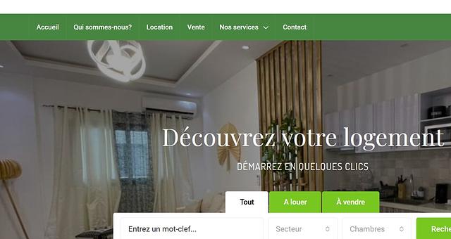 Création site internet Africaine de l'immobilier par Kineticdigital