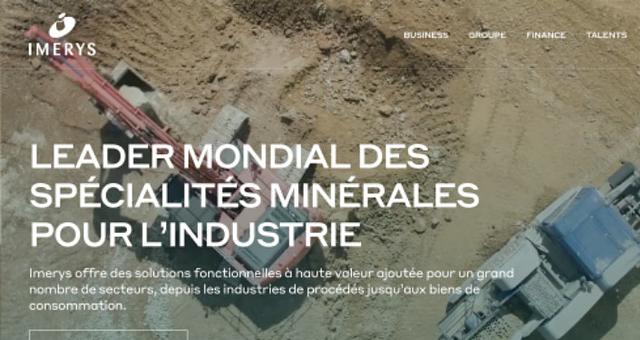 Refonte complète du site web corporate d'Imerys par Stéphane Quantin