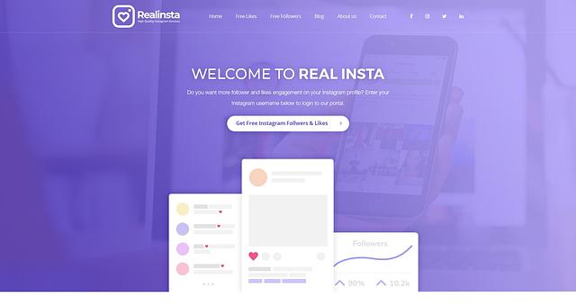 Realinsta - Landing-Page par soufianed1