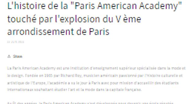 blog  "L'histoire de la "Paris American Academy" par Madvy Bamoungabio